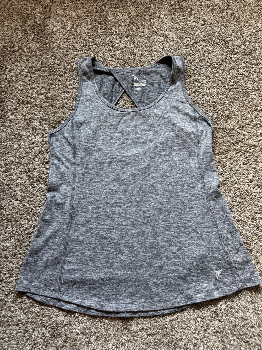 Old Navy Gray Cross-Back Athletic Tank Top